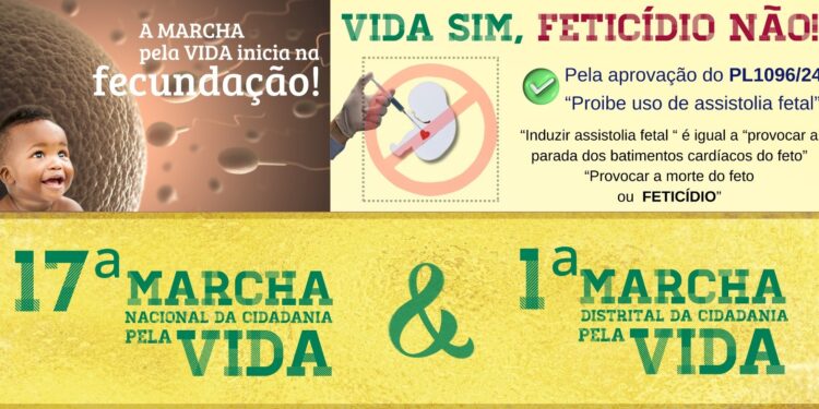 Marcha Nacional pela Vida será na próxima terça-feira (11) em Brasília