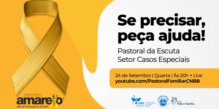 Pastoral Familiar promove live sobre a Campanha Setembro Amarelo